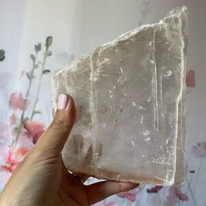 Translucent selenite slab